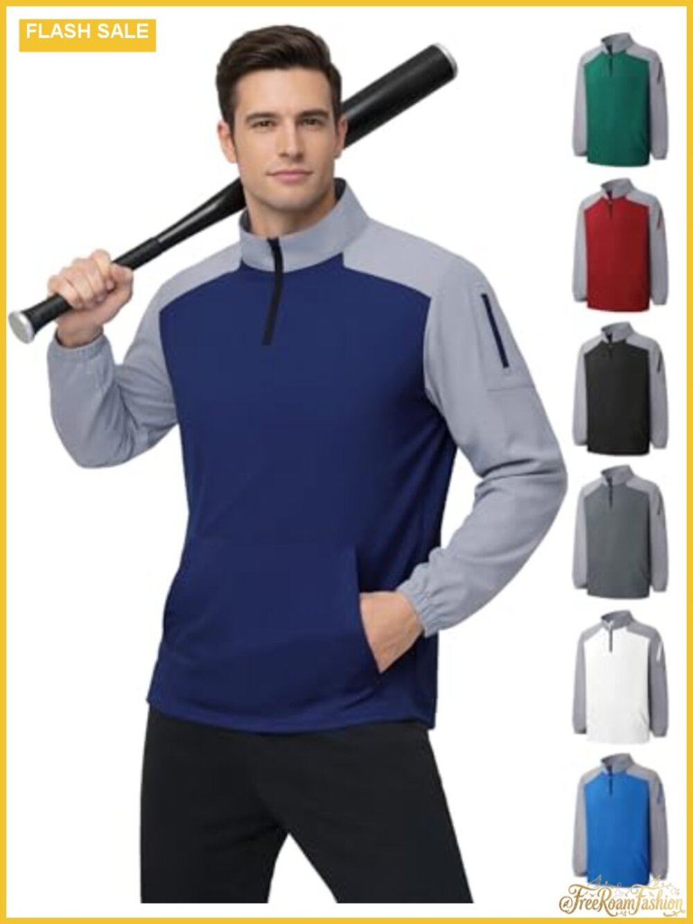Wind Water Resistant Cage Jacket Quarter Zip Pullover Sleeve Pocket Golf Workout